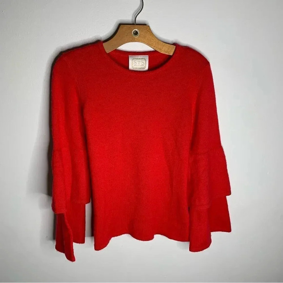 Sail to Sable Cashmere Wool Blend Bell Sleeve Sweater - Picture 7 of 10